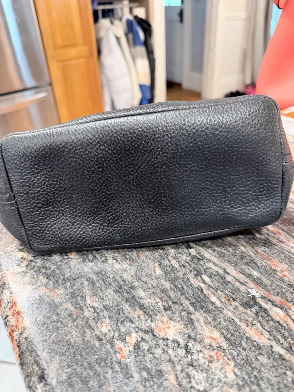kate spade Black Pebbled Leather Crossbody with Gold Hardware